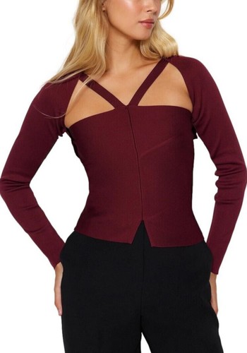 Double elasticated sweater top - sweater,