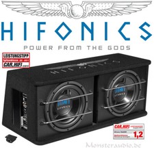 HIFONICS 600 Watt 2x25cm aktiv Subwoofer Auto Aktivsub Sub + Verstärker TDA-250R