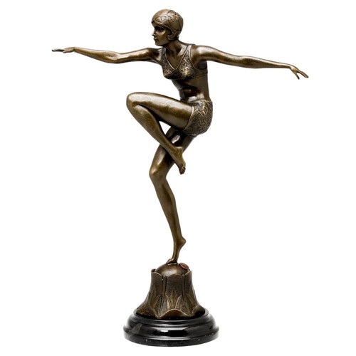 Bronzefigur tänzerin con brio - bronzefigur,