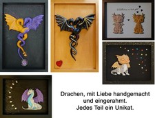 Drachen Deko mit Rahmen