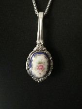 Kettenanhänger Rose Blume Aus Besteck Edelstahl Besteckschmuck Unikat