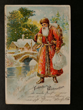 AK WEIHNACHTEN WEIHNACHTSMANN NIKOLAUS 1905 GELAUFEN FORST LAUSITZ