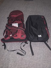 Minimeis G4 Faltbare Schulter Baby/Kleinkind Trage Burgundy - Ex Con. - mit Tasche