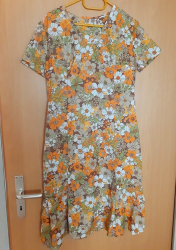 Kleid 70er jahre blumen - kleid,