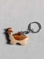 Schlüsselanhänger Anhänger Schildkröte Hut Holz