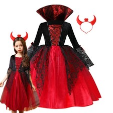 Halloween Kostüm Mädchen Rotkäppchen Kleid Umhang Tasche Kinder Kostüm
