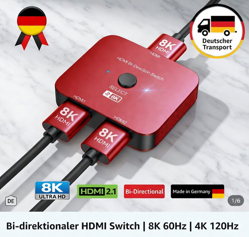 Hdmi switch 48gbps 8k - 48gbps, 60hz