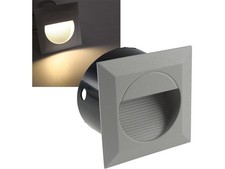 LED Wandeinbauleuchte Strahler Treppe Stufe Licht IP65 230V Alu1,5 Watt warmweiß