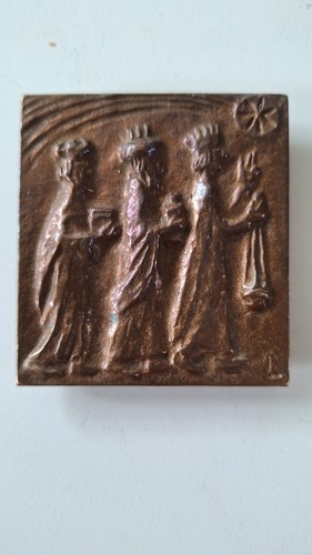 Religiöse bronzeplakette - religiöse,