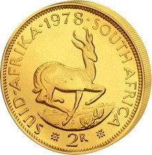 2 RAND / SPRINGBOCK / AFRIKA / KRÜGERRAND - GOLD - GOLDMÜNZE - GOLDBARREN - RAR