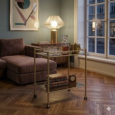 Vintage Servierwagen Messing