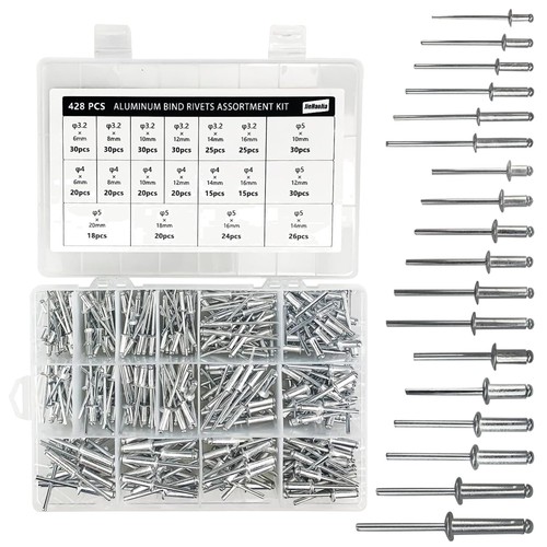 Aluminium blindnieten set 428 - blindnieten,