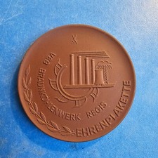 DDR Medaille Porzellan Meissen