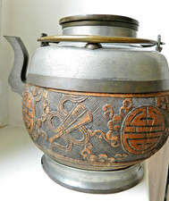 Antike Zinn Teekanne mit