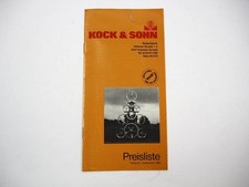 Original Preisliste Kock &