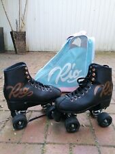 Rio Roller Rollschuhe Black Rose Schwarz mit Tasche Gr. 39,5 edel schick 39