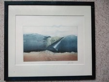 Lithographie K.Heider sign.26/650 39x25cm gerahmt Passepartout