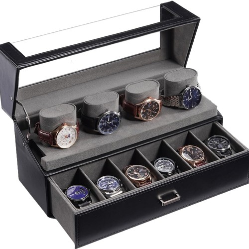 Uhrenbox ebenen schwarz - uhrenbox,