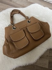 Jil Sander Handtasche Cognac Braun Leder Top Zustand Vintage