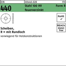 50er PACK(Stk)  000440002080175000 Scheibe DIN 440 R 17,5x 56 x 5 Stahl 100 HV f