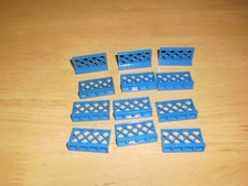 Lego  3185 Zaun Gitter Gartenzaun 1x4x2  blau 12 Stück