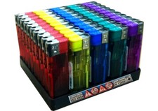 200 x Elektro Feuerzeuge Eektronik nachfüllbar Feuerzeug 4 x 50 er Display/Pack