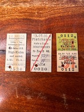 3 Antike Fahrkarten
