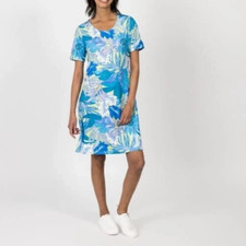 Sommerkleid 46/48 FASHION NEWS Wende-Kleid multicolor blau