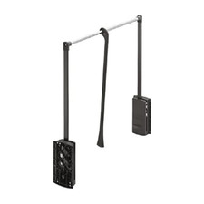 Kleiderlift Garderoben-Lift Servetto schwarz verchromt verstellbar 600-1000 mm