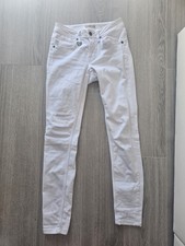 Burberry Brit Jeans Hose Gr. XS/ 32 cm Bundweite Weiß Damen Hose 