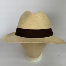 Seconds - Panamahut Handmade In Ecuador. Signature Fedora. Natur. Größe 60cm.