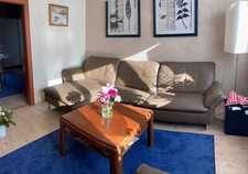 Markensofa  von W. Schilling und Sessel in Echtleder gebraucht