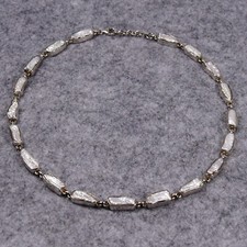 Biwa Perlen Halskette, 925er