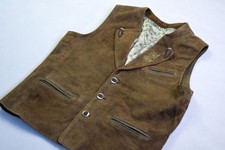 Leder Weste Jacke Vintage Leather Jacket Jancker Tracht Bayern Oktoberfest 50 L