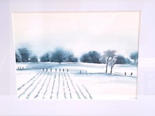 Bild Original Aquarell Schnee