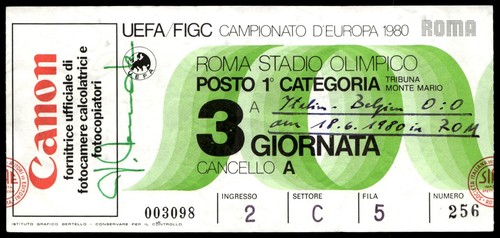 Ticket 1980 belgien - ticket, vs