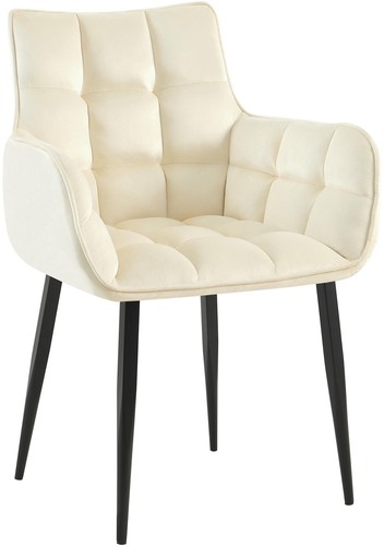 Stuhl tirana samt creme - stuhl,