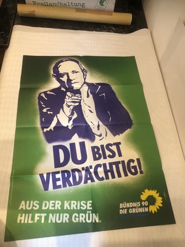 Wahlplakat die grünen bist - wahlplakat, grünen-du