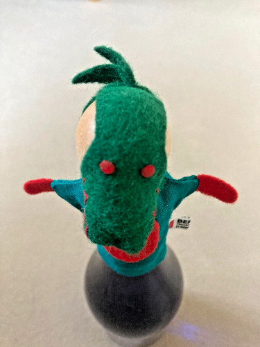 Vintage fingerpuppe krokodil - fingerpuppe,