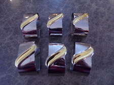 WMF ONDA GOLD große Serviettenringe für 6 Personen Cromargan TOP wie neu