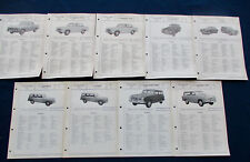 9x Goliath Hansa Coupe Kombi  Prospekt Brochure VDA Typenblätter 1954-60 153