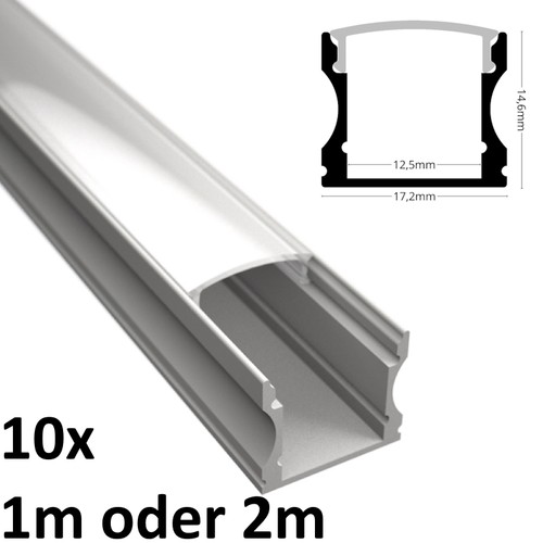 10x alu profil leiste - |,