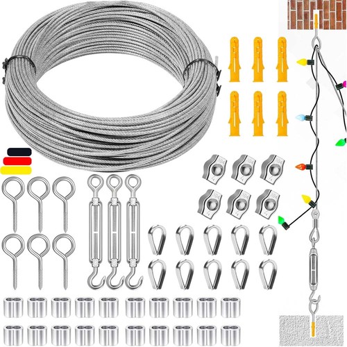 Edelstahl drahtseil set - edelstahl,