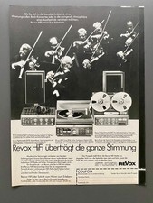 Revox HiFi Tuner Tonbandmaschine Tape Verstärker 1978 Vintage Ad Werbung Reklame