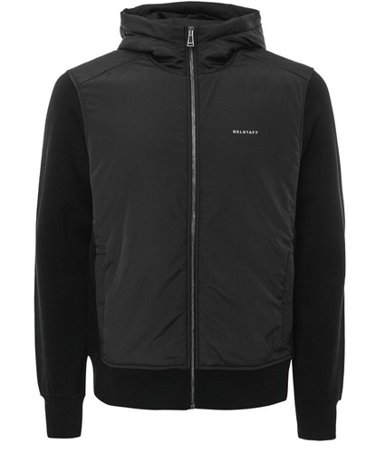 Belstaff black alloy zip - black,