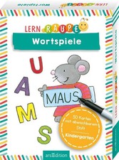 Lernraupe – Wortspiele 50 Karten mit abwischbarem Stift