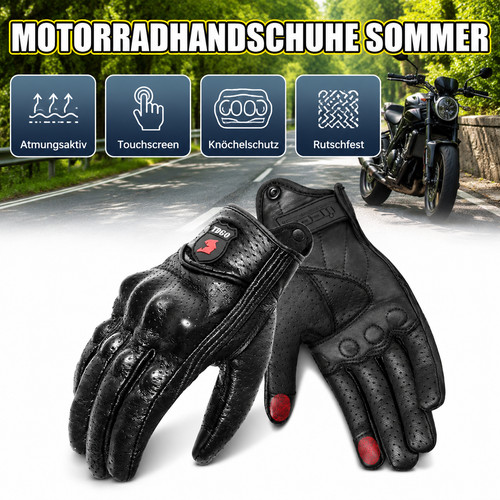 Vintage leder bikerhandschuhe - vintage,