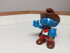 Schleich Cowboy Schlumpf Lasso Seil Hut 20122 Schlümpfe Revolver dunkel Portugal