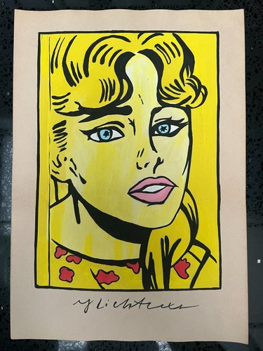 Roy lichtenstein - roy, (handarbeit)