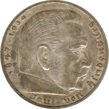 Drittes Reich 5 Mark 1938 E